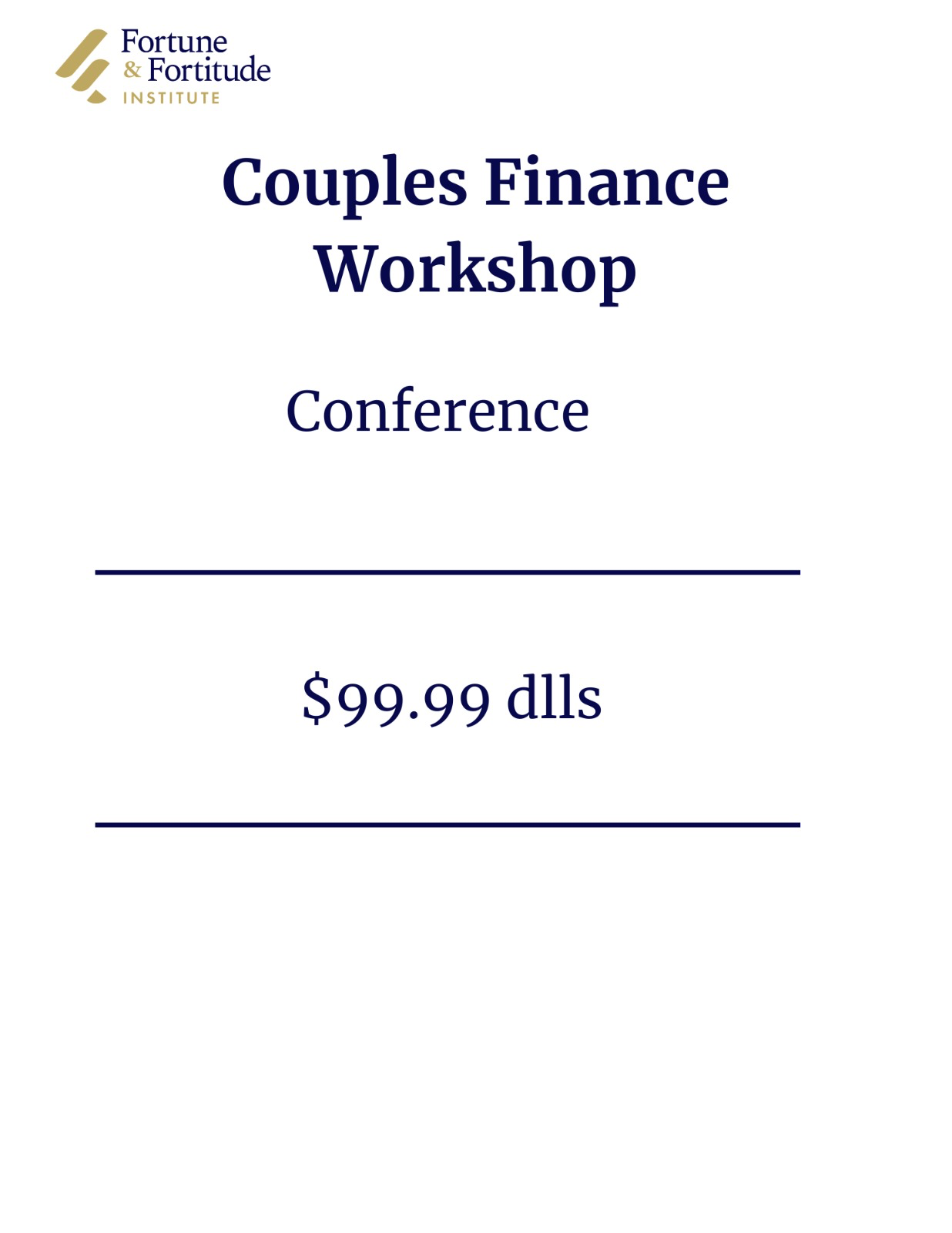 Prices — Couples Finance Workshop